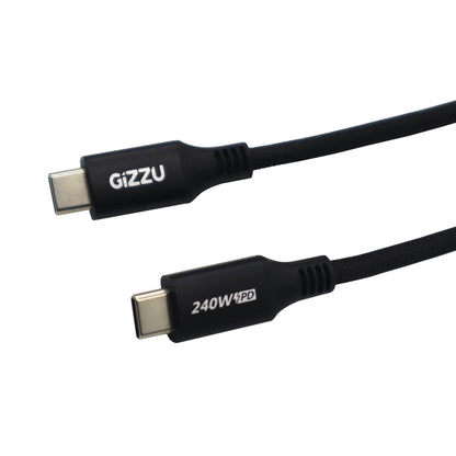 Gizzu Type-C to Type-C 240W Charging Cable 1M - Black