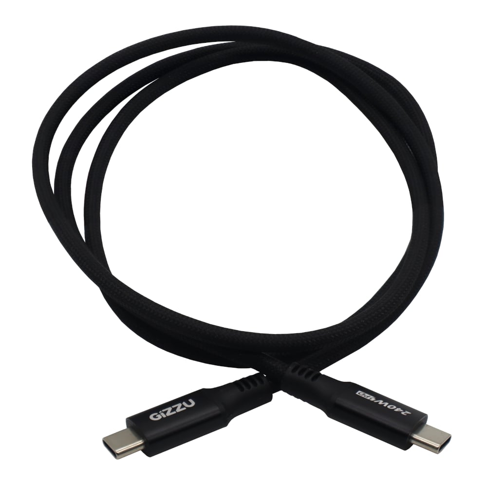 Gizzu Type-C to Type-C 240W Charging Cable 1M - Black