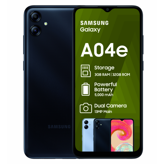 Lte 6.5'' 3 Gb+32 Gb Int Memory Ds Samsung Galaxy A04e Black
