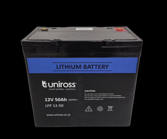 12.8V 50Ah, 640 Wh Li-FEPO4 battery