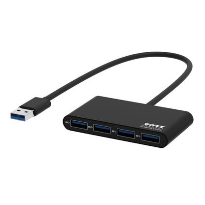 Port Usb3.0 Black Plug & Play 4 Port Hub