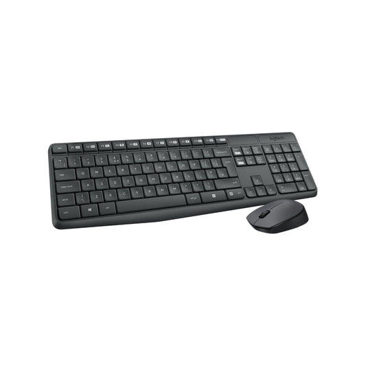 Logitech Mk235 Wireless Keyboard And Mouse Combo, Grey Keys