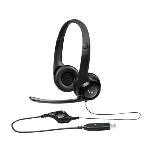 Logitech H390 Usb Computer Headset With Noise Canceling Mic, Black