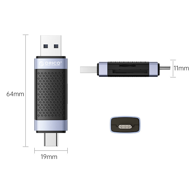 ORICO CARD READER USB3.0á DUAL OUTPUT | CD2D-AC3-BK-EP