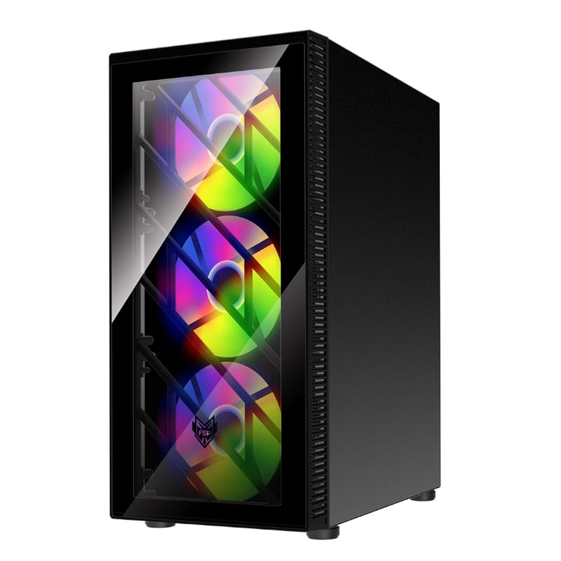 FSP CMT192 ATX Gaming Chassis Tempered Glass side panel - Black