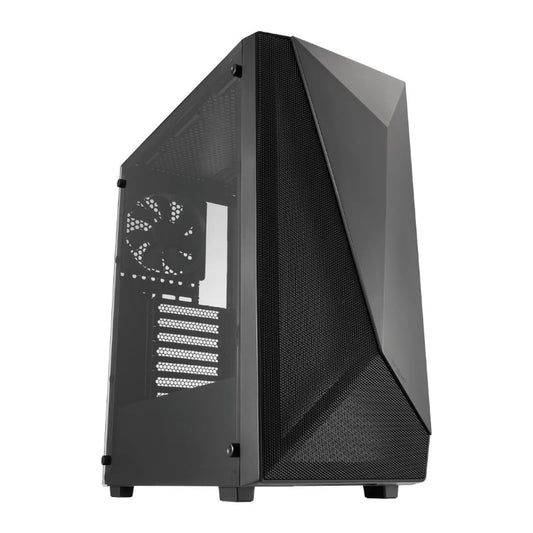 FSP CMT195B ATX Gaming Chassis Tempered Glass side panel - Black