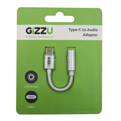 GIZZU USB-C to Audio Adapter - White