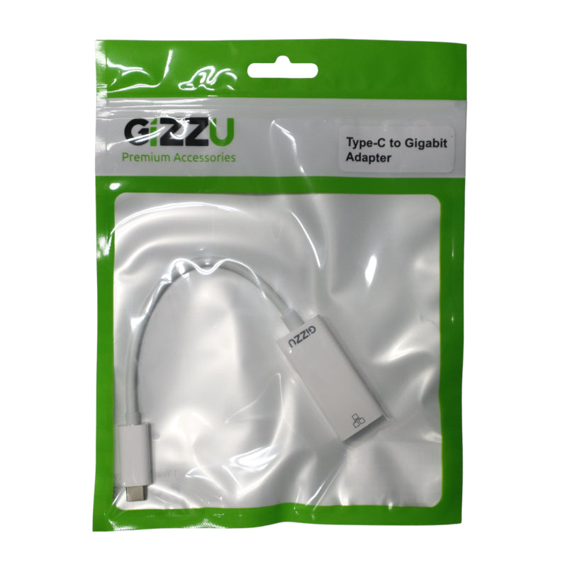 GIZZU USB-C to Gigabit Adapter Polybag - White