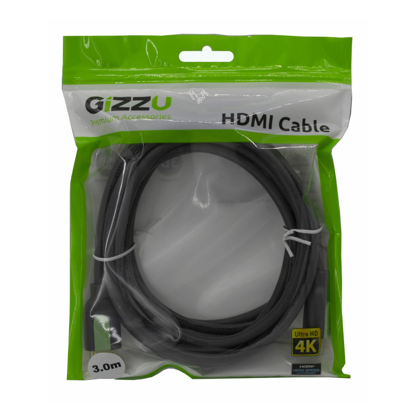 GIZZU High Speed V2.0 HDMI 3m Cable with Ethernet Polybag