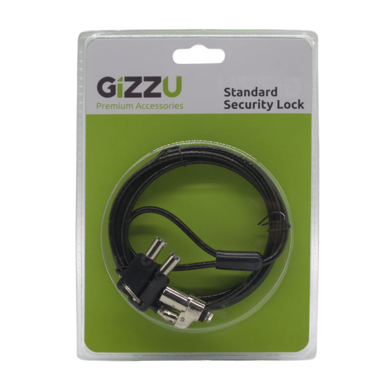 GIZZU 1.8m T-Bar Laptop Cable Lock Master Key Compatible