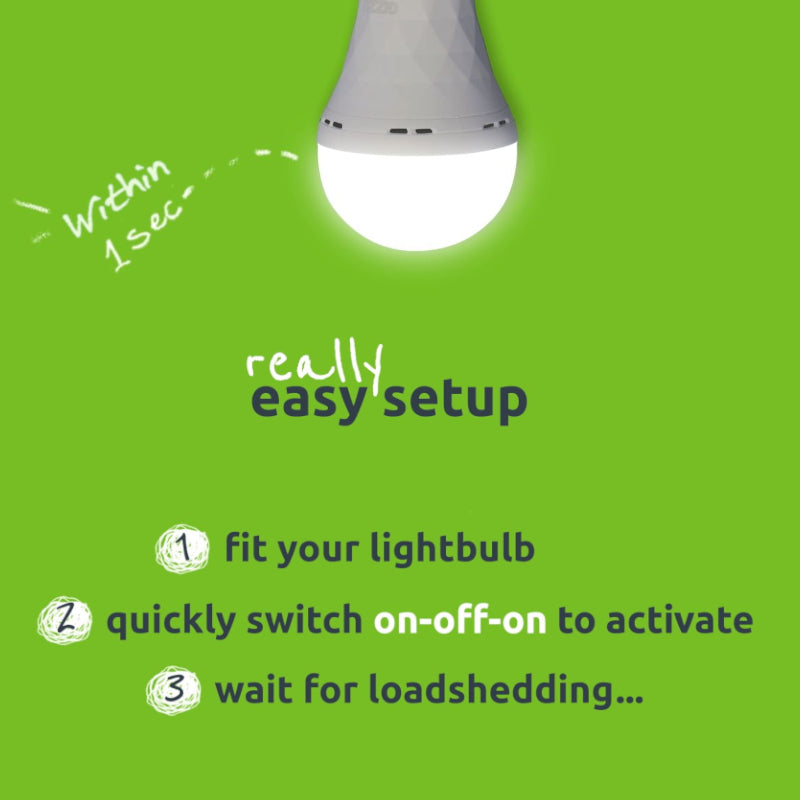 Gizzu Everglow Rechargeable Warm White Emergency Downlight Bulb