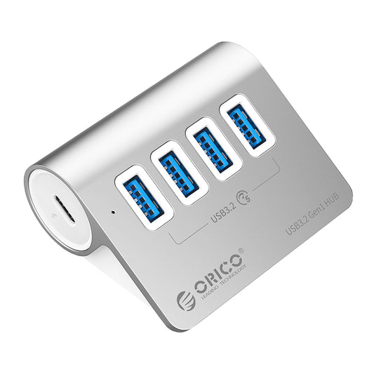 ORICO Aluminum Alloy 4 Port USB Hub | 4x USB 3.2 Type-A | Type-C to Type-C + USB-A Adapter