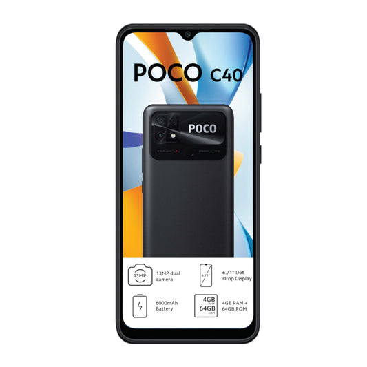 POCO C40 Power Black 4GB RAM 64GB
