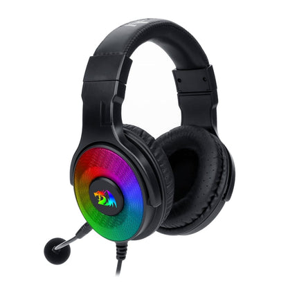 REDRAGON Over-Ear PANDORA USB (Power Only)|Aux (Mic and Headset) RGB Gaming Headset - Black