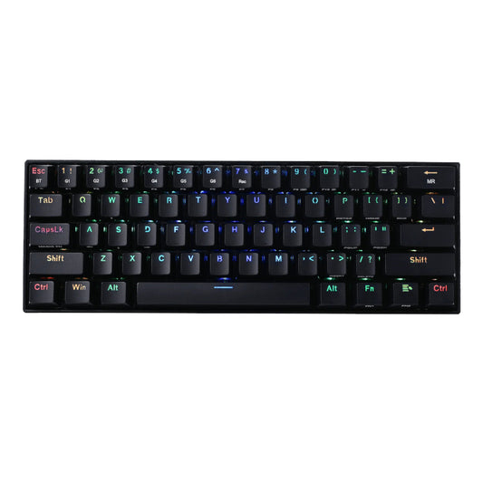 REDRAGON DRACONIC PRO Mechanical 61 Key|Bluetooth 5.0|RF|RGB Rechargable Battery|Type-C Charging Cable Gaming Keyboard - Black