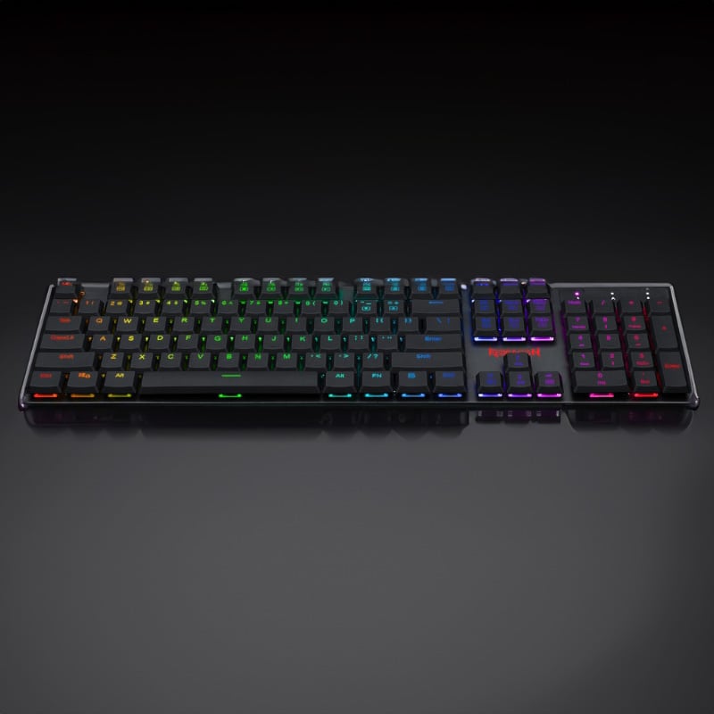 REDRAGON APAS PRO RGB 104 Key Super-Slim Mechanical Gaming Keyboard - Black