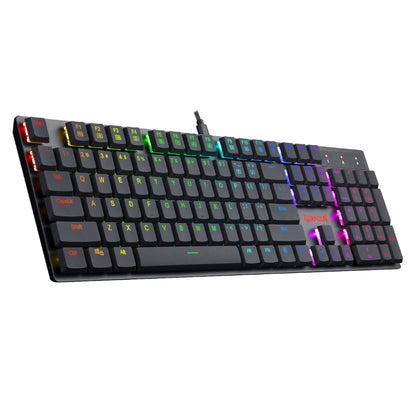 REDRAGON APAS PRO RGB 104 Key Super-Slim Mechanical Gaming Keyboard - Black