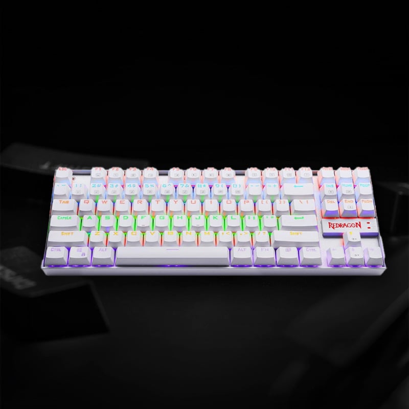 REDRAGON KUMARA Mechanical 87 Key|RGB Backlit Gaming Keyboard - White