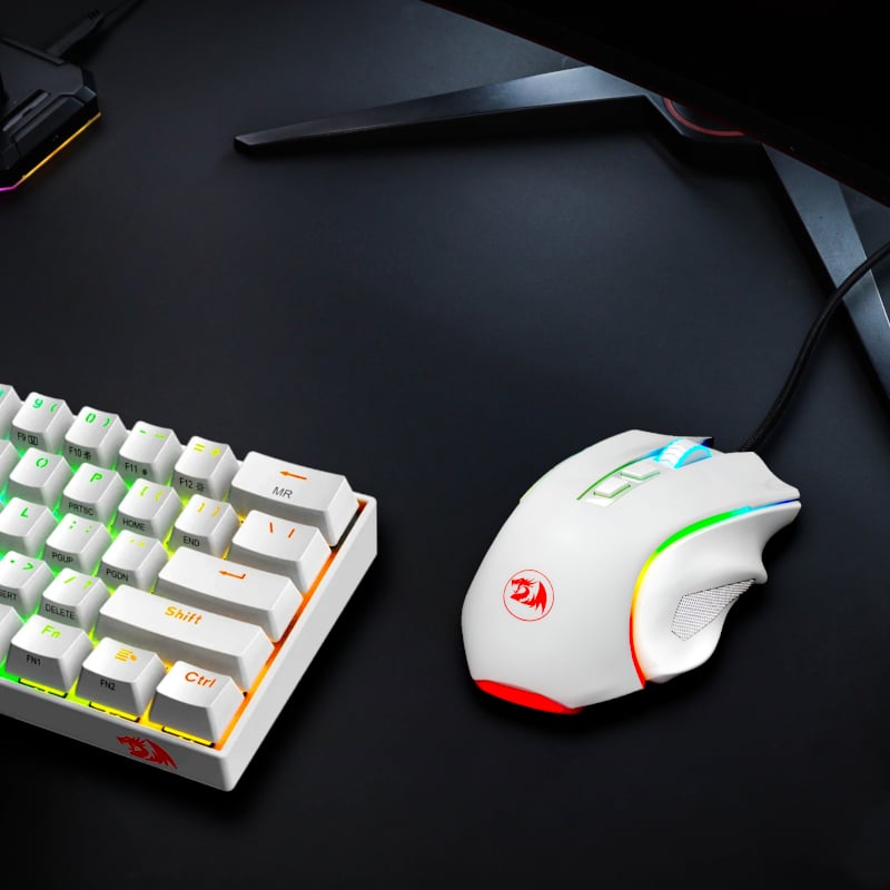 REDRAGON GRIFFIN 7200DPI Gaming Mouse - White