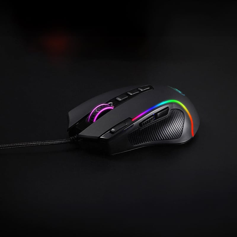 REDRAGON PREDATOR 4000DPI RGB Ergo Gaming Mouse - Black