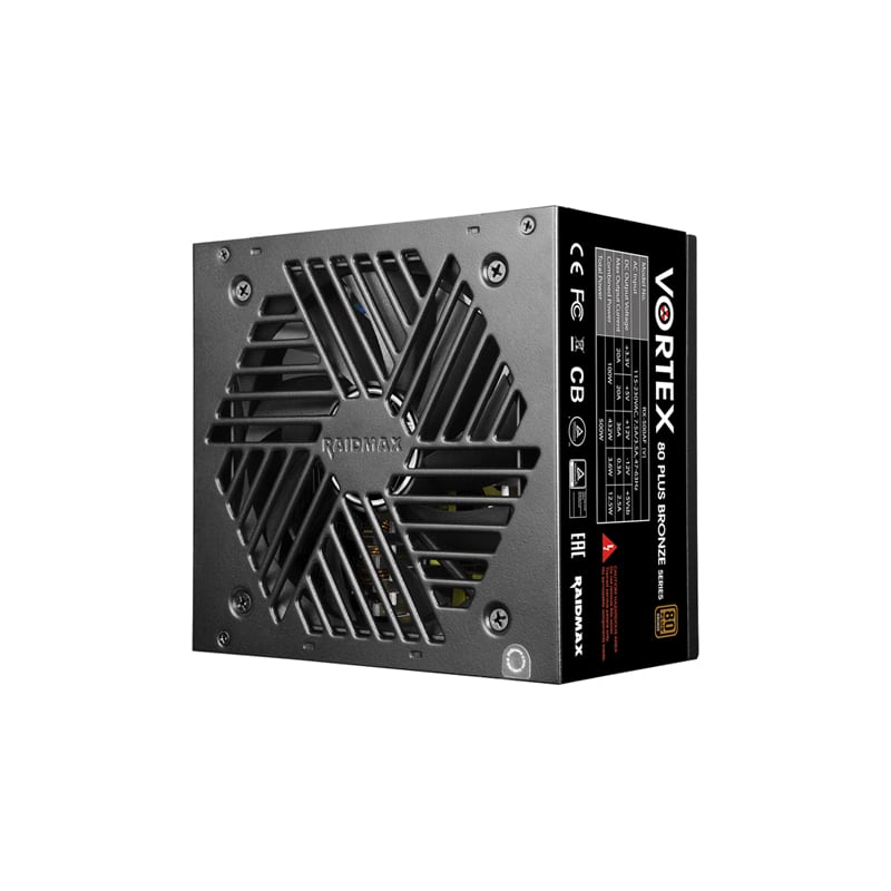 Raidmax PSU VORTEX 500W 80 Plus Bronze Non-Modular Power Supply | RX-500AF-V