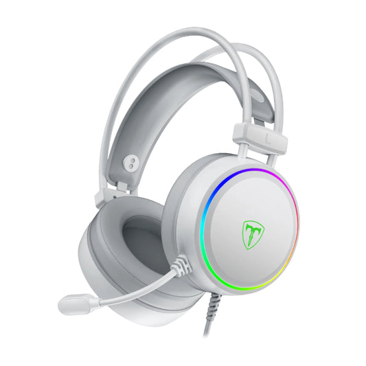 T-Dagger Over-Ear Sona 3.5mm AUX RGB Gaming Headset - White