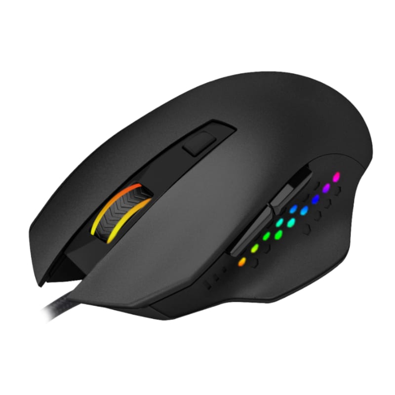 T-Dagger Warrant-Officer 4800DPI 6 Button|180cm Cable|Ergo-Design|RGB Backlit Gaming Mouse - Black/Red