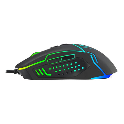 T-Dagger Senior 4800DPI 7 Button|180cm Cable|Ambi-Design|RGB Backlit Gaming Mouse - Black