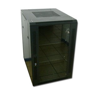Acconet 18U 19" Assembled Rack, 1000mm Deep,Black,Clear Glass Door with Lock, 4 220V Fans, 2Shelv - Vice-Tech
