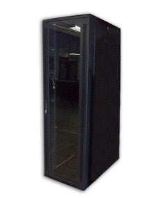 Acconet 27U 19" Assembled Rack, 1000mm Deep, Black,Clear Glass Door with Lock, 4 220V Fans, 2Shelve - Vice-Tech
