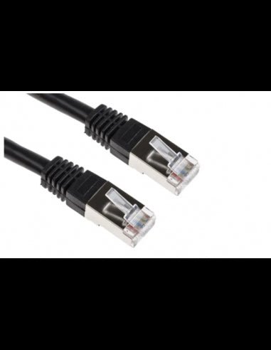 Acconet CAT6 UTP Flylead, 2 Meter, Straight, Stranded Cable, Moulded Boots and Plugs, Black - Vice-Tech
