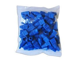 Acconet RJ45 Connector Boots, Blue, 50 Pack - Vice-Tech