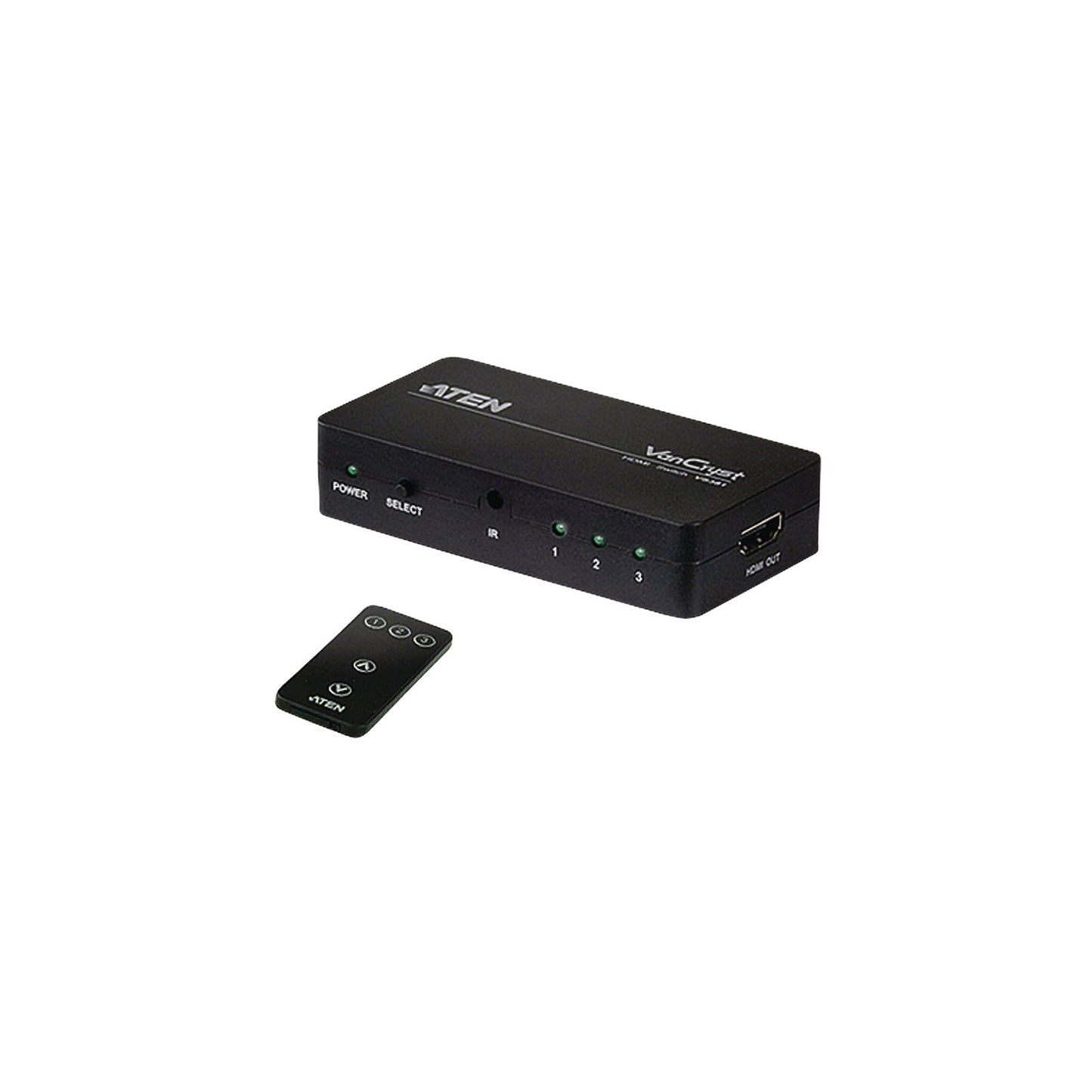 Aten 3 Port Hdmi Switch Ir Remote Control - Vice-Tech