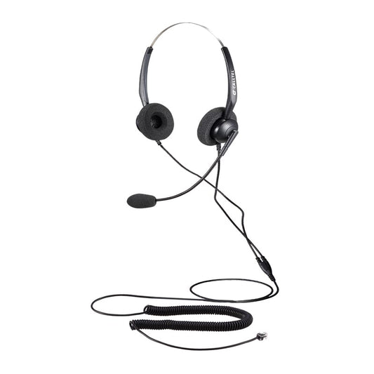 Calltel T800 Stereo-Ear Headset - Noise-Cancelling Mic - RJ9 Reverse - Vice-Tech