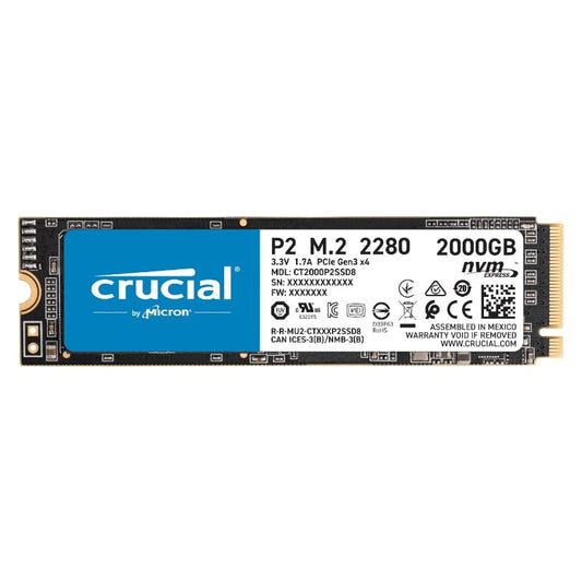 Crucial P2 2TB 3D PCIE NVME M.2 SSD - Vice-Tech