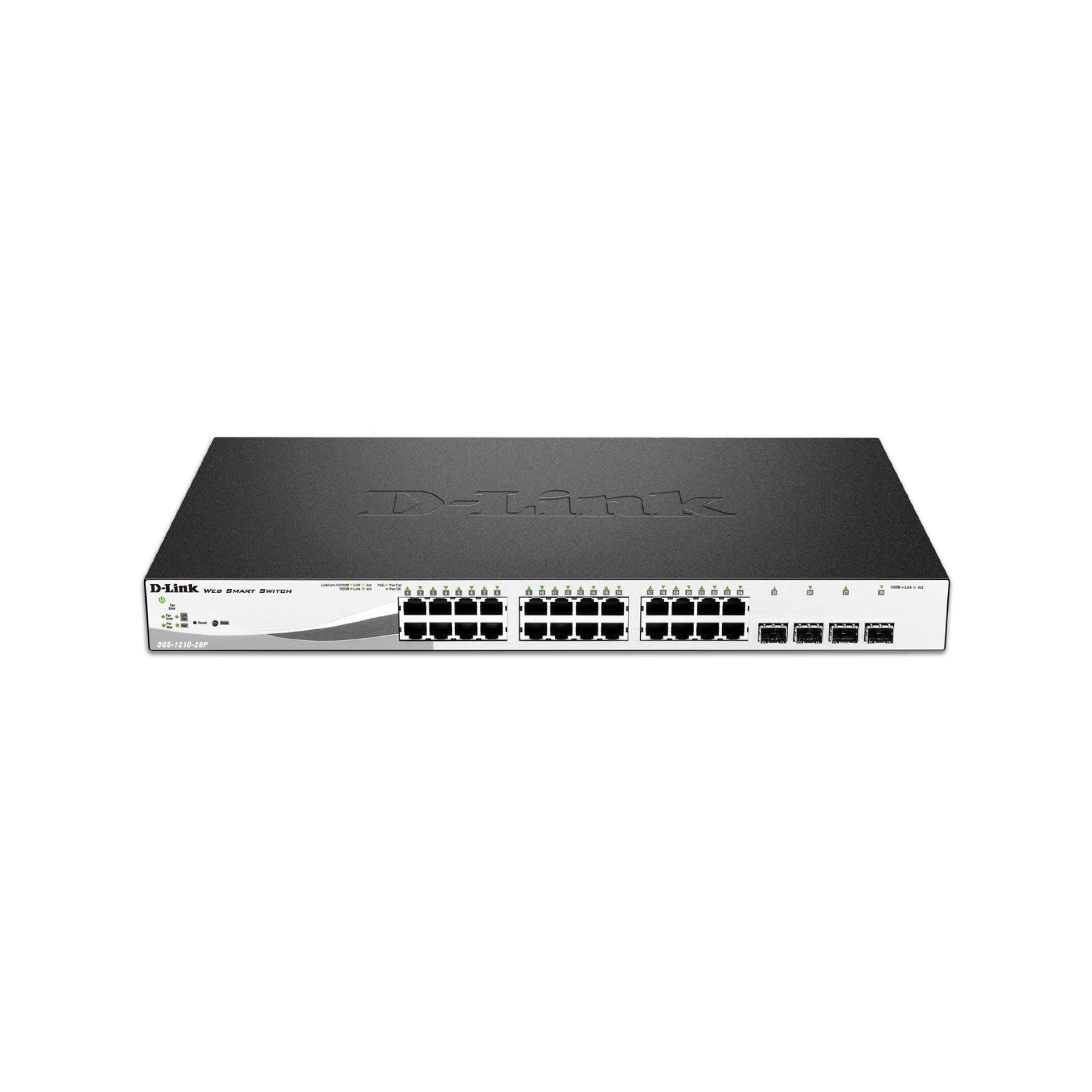 D Link 28 Port Smart Managed Poe Switch 24 X 1 Gbe Ports 4 X 1 Gbps Sfp Ports 193 W Poe Budget Rackmount Form Factor - Vice-Tech