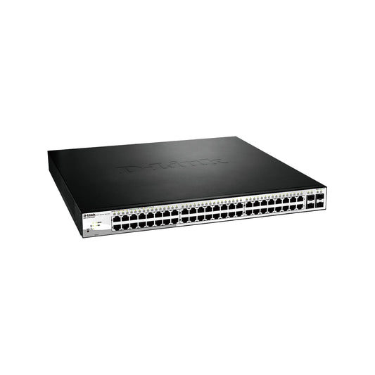 D Link 52 Port Smart Managed Poe Switch 48 X 1 Gbe Ports 4 X 1 Gbps Sfp Ports 370 W Poe Budget Rackmount Form Factor - Vice-Tech