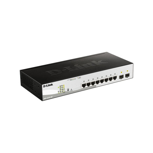 D Link 10 Port Smart Managed Poe Switch 8 X 1 Gbe Ports 2 X 1 Gbps Sfp Ports 78 W Poe Budget Rackmount Form Factor