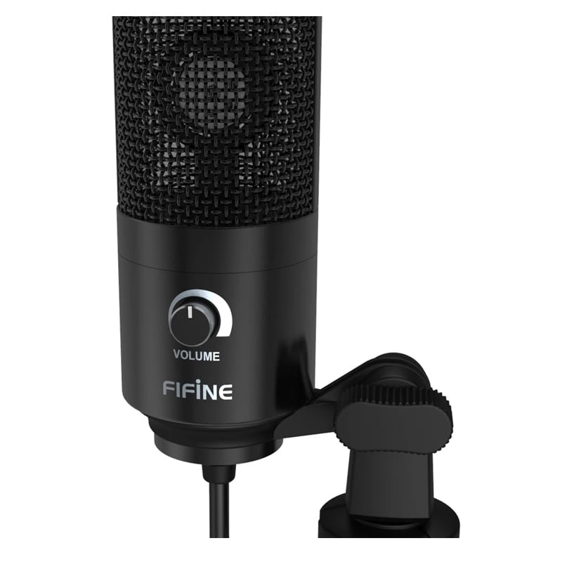 Fifine K669B Cardioid USB Condenser Microphone with Tripod - Black - Vice-Tech