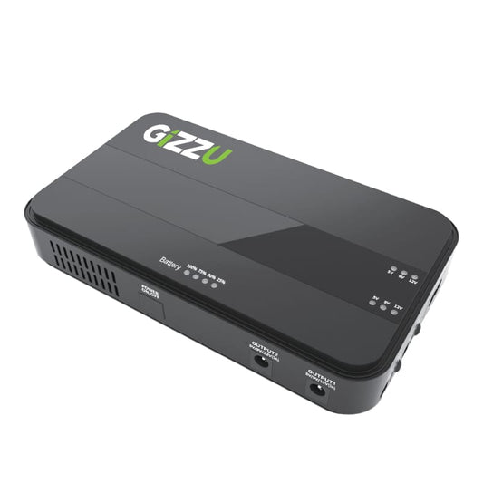 GIZZU 36W 32Wh 8800mAh Mini Dual DC UPS Black - Vice-Tech