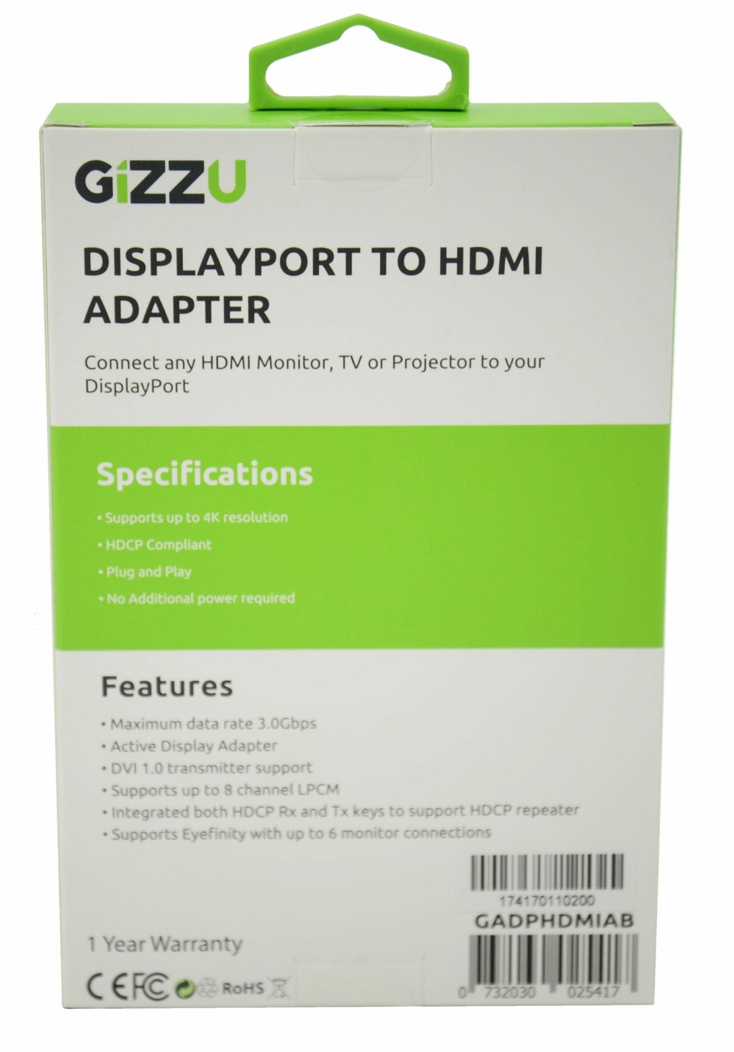 GIZZU Active DisplayPort to HDMI Adapter - Vice-Tech