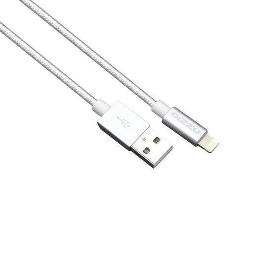 GIZZU Lightning 1.2m Braided Cable White - Vice-Tech